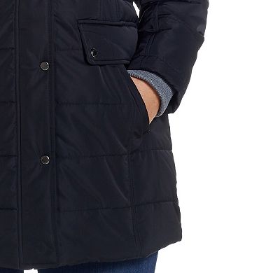 Plus Size Weathercast Faux-Fur Trim Hooded Parka Coat