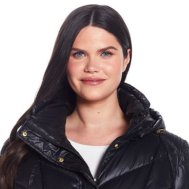 Plus Size Weathercast Hooded Heavyweight Puffer Coat