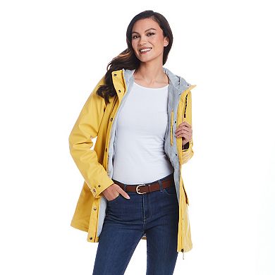 Women's Weathercast Hooded Midweight Rain Jacket