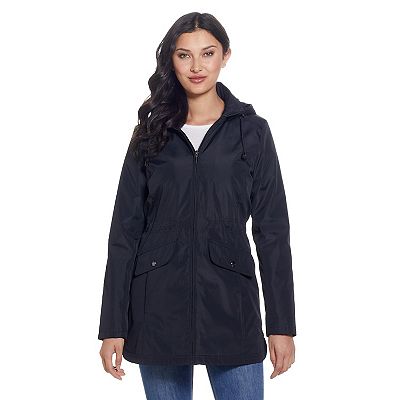 Women s Weathercast Hooded Bonded Rain Jacket
