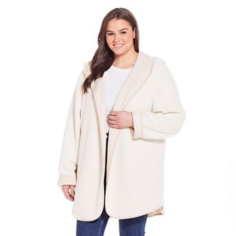 Plus Size Weathercast Open-Front Reversible Jacket