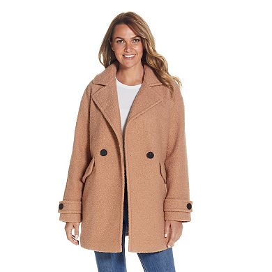 Women's Weathercast Double Breasted Boucle Peacoat