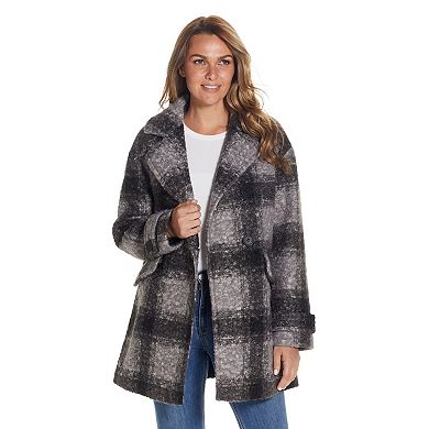 Women's Weathercast Double Breasted Boucle Peacoat