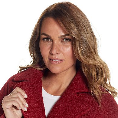 Women's Weathercast Double Breasted Boucle Peacoat