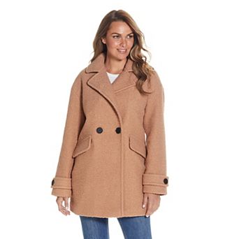 Women's Weathercast Double Breasted Boucle Peacoat
