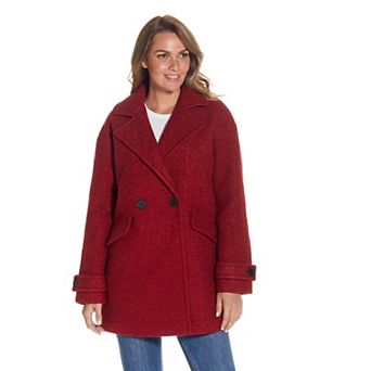 Women's Weathercast Double Breasted Boucle Peacoat