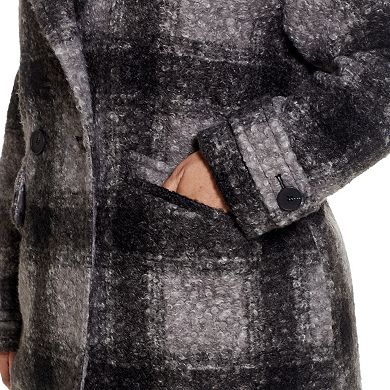 Plus Size Weathercast Double Breasted Boucle Peacoat