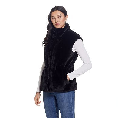 Women's Weathercast Cinched Faux Fur Vest