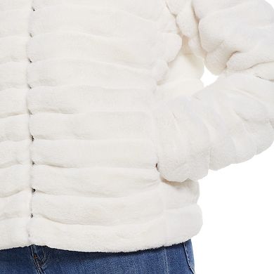 Women's Weathercast Grooved Faux Fur Jacket