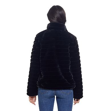 Women's Weathercast Grooved Faux Fur Jacket