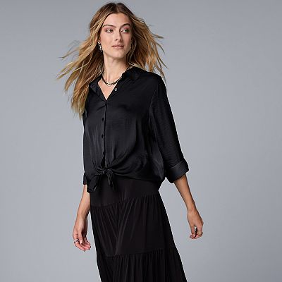 Vera Wang - Simply Vera VerawangTシャツ Women's Simply Vera Vera Wang Jeweled Pocket Tee