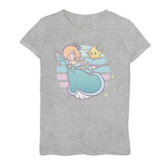 Girls 7-16 Nintendo Super Mario Galaxy Rosalina And Luma Round Portrait Graphic Tee