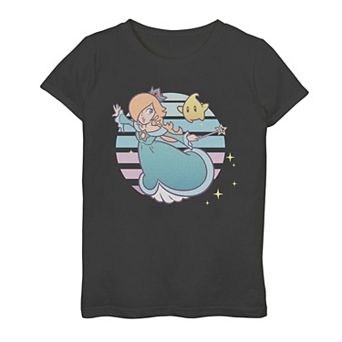Girls 7-16 Nintendo Super Mario Galaxy Rosalina And Luma Round Portrait Graphic Tee