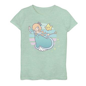 Girls 7-16 Nintendo Super Mario Galaxy Rosalina And Luma Round Portrait Graphic Tee
