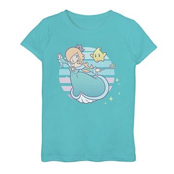 Girls 7-16 Nintendo Super Mario Galaxy Rosalina And Luma Round Portrait Graphic Tee