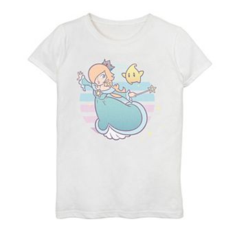 Girls 7-16 Nintendo Super Mario Galaxy Rosalina And Luma Round Portrait Graphic Tee