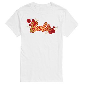 Big & Tall Barbie® Logo Red Floral Graphic Tee