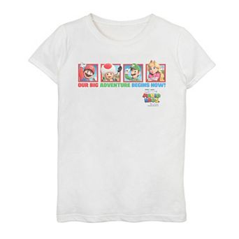 Girls 7-16 The Super Mario Bros Movie The Adventure Begins Graphic Tee