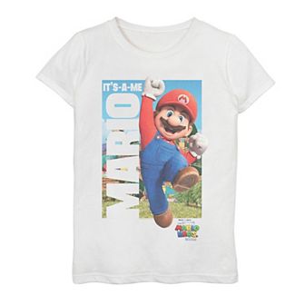 Girls 7-16 The Super Mario Bros Movie Iconic Phrase Graphic Tee