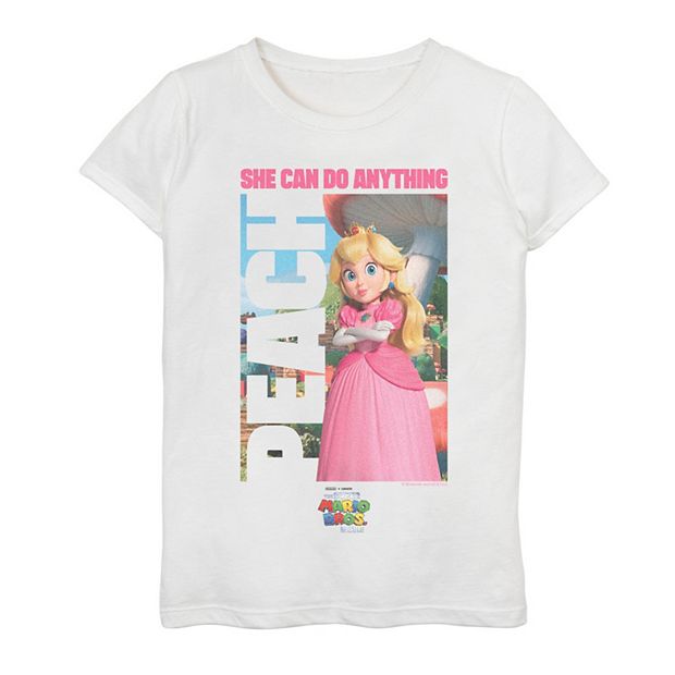 Girls 7-16 The Super Mario Bros Movie Princess Peach Does Anything Graphic  Tee