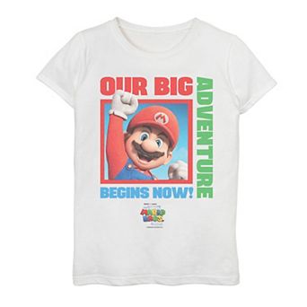 Girls 7-16 The Super Mario Bros Movie Boxed Big Adventure Graphic Tee