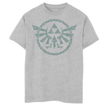 Boys 8-20 Nintendo The Legend of Zelda Ancient Green Hyrule Crest Graphic Tee