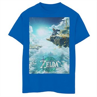 Boys 8-20 Nintendo The Legend of Zelda Tears of the Kingdom Videogame Cover Graphic Tee