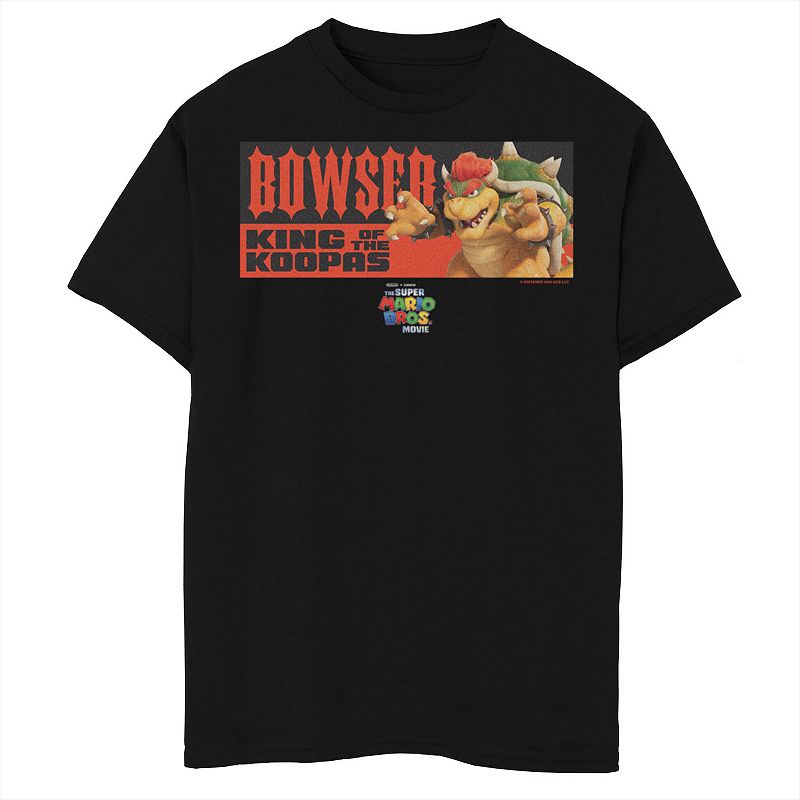 Boys 8-20 Nintendo The Super Mario Bros Movie Bowser King of Koopas Husky Tee, Boy's, 