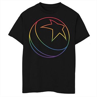 Disney / Pixar's Rainbow Outline Big Pixar Star Ball Boys Graphic Tee