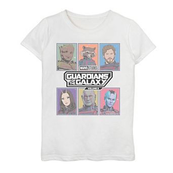 Girls 7-16 Guardians Of The Galaxy Vol. 3 Cast Draws Pastel Colors Graphic Tee
