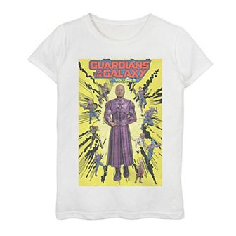 Girls 7-16 Guardians Of The Galaxy Vol. 3 Comic-book Style Cover Graphic Tee