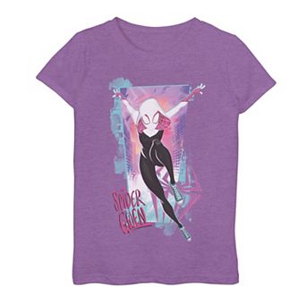 Girls 7-16 Marvel Spider-Man Across The Spider Verse Spider-Gwen Swinging Graphic Tee