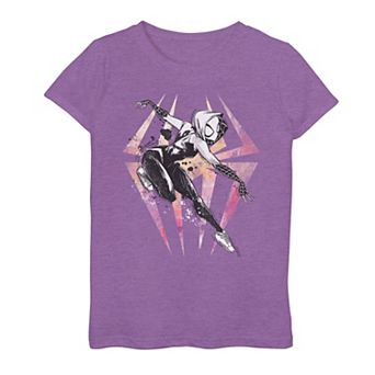 Girls 7-16 Marvel Spider-Man Across The Spider Verse Spider-Gwen Punk Graffiti Graphic Tee