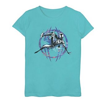 Girls 7-16 Marvel Spider-Man Across The Spider Verse Hanging Marvel Spider-Man Graphic Tee