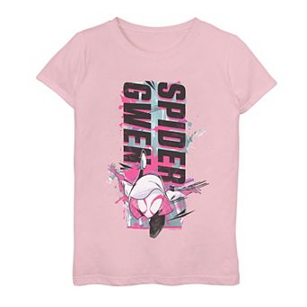 Girls 7-16 Marvel Spider-Man Across The Spider Verse Spider Gwen Splatter Poster Graphic Tee