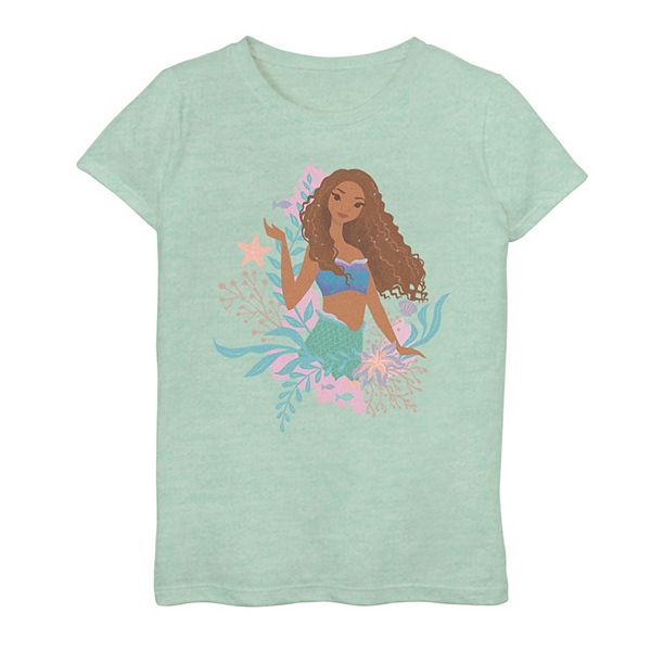 Disney's The Little Mermaid Live Action Girls 7-16 Waving Hello Graphic Tee