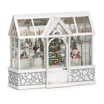 Roman Snowman Choir in Light Up Winter Conservatory