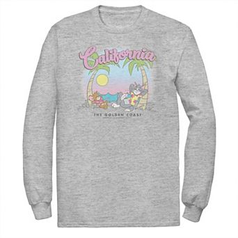 Big & Tall Tom and Jerry California Long Sleeve Graphic Tee