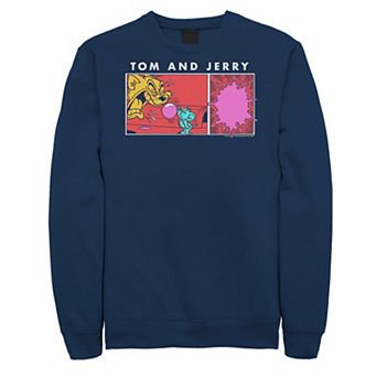 Big & Tall Tom and Jerry Bubble Gum Scene Portrait Panel Graphic Fleece