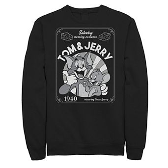 Big & Tall Tom and Jerry Saturday Morning Cartoons 1940 Portrait Graphic Fleece