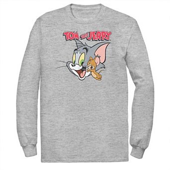 Big & Tall Tom and Jerry Simple Portrait Logo Long Sleeve Graphic Tee