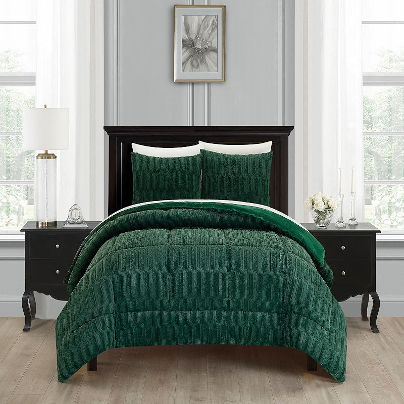 Chic Home Pacifica 5-piece Comforter Set with Coordinating Pillow, Green, T