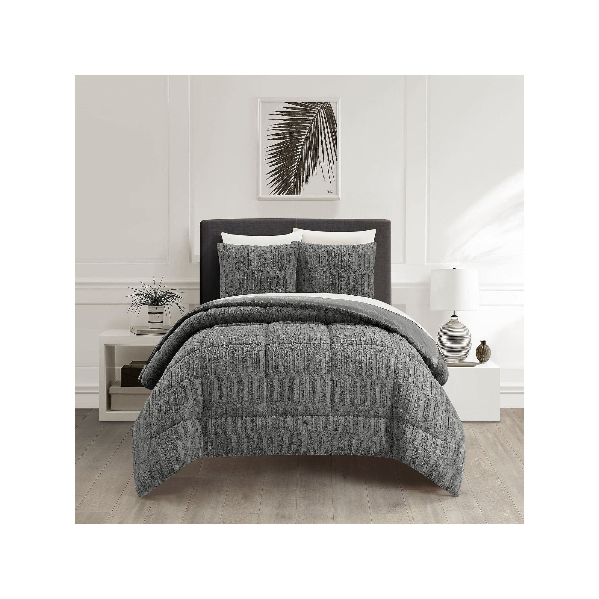 Chic Home Pacifica 5-piece Comforter Set with Coordinating Pillow, Grey