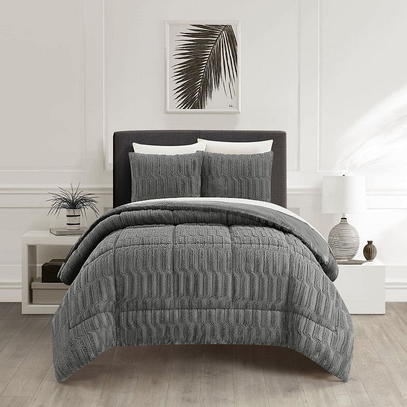 Chic Home Pacifica 5-piece Comforter Set with Coordinating Pillow, Grey, Tw