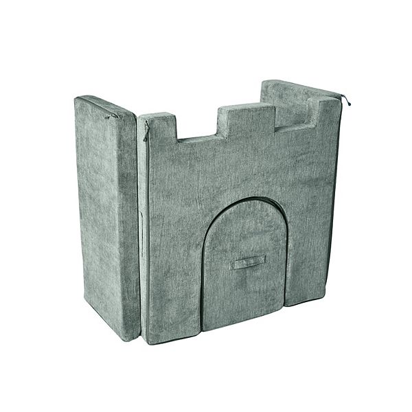 Yourigami Folding Kids and Toddler Foam Play Castle, 2 Pieces, Green Meadows