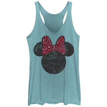 Disney's Juniors' Minnie Mouse Silhouette Tri-Blend Racerback Tank Top