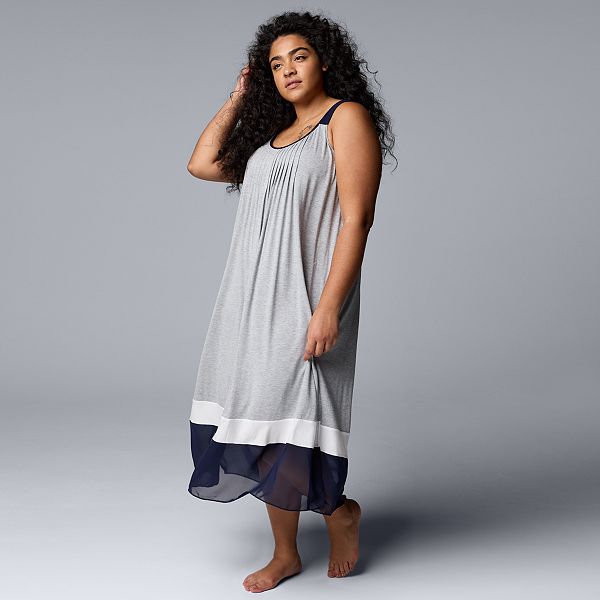 Plus Size Simply Vera Vera Wang Maxi Chemise