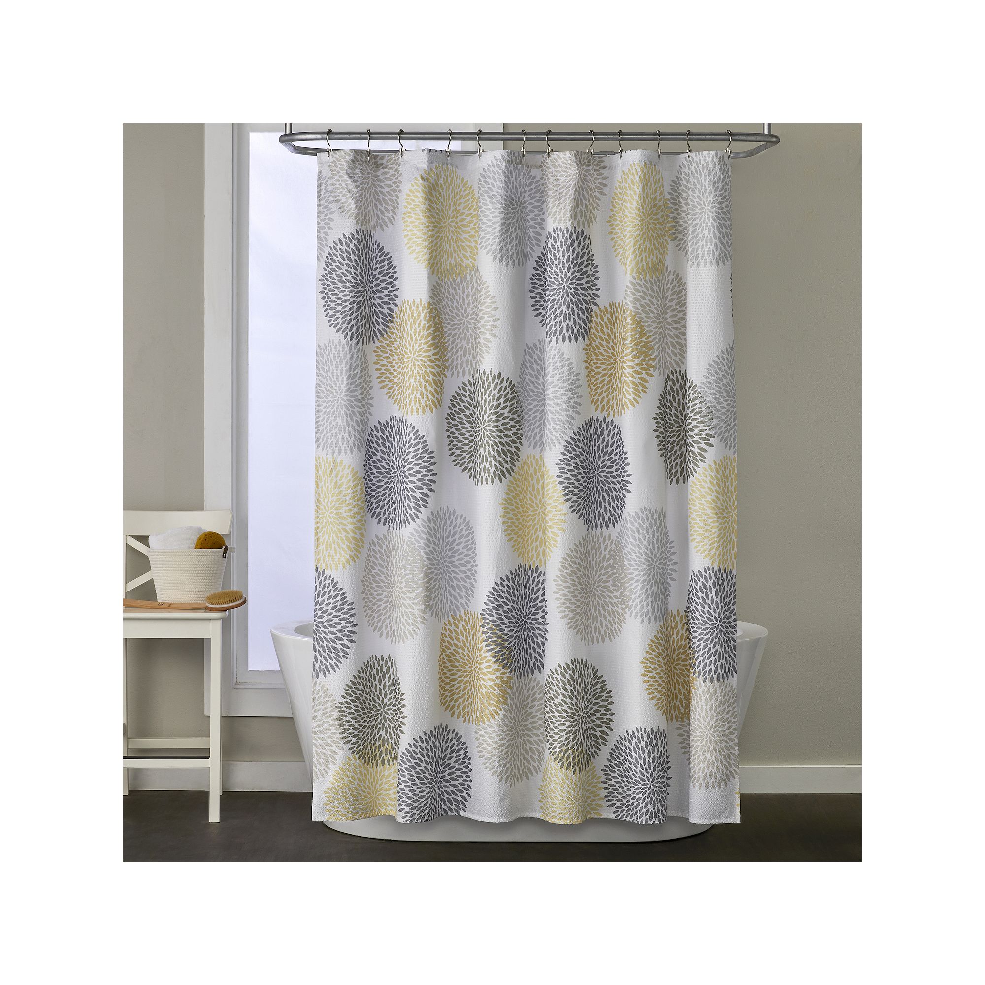 The Big One® Dahlia Flower Shower Curtain, Yellow