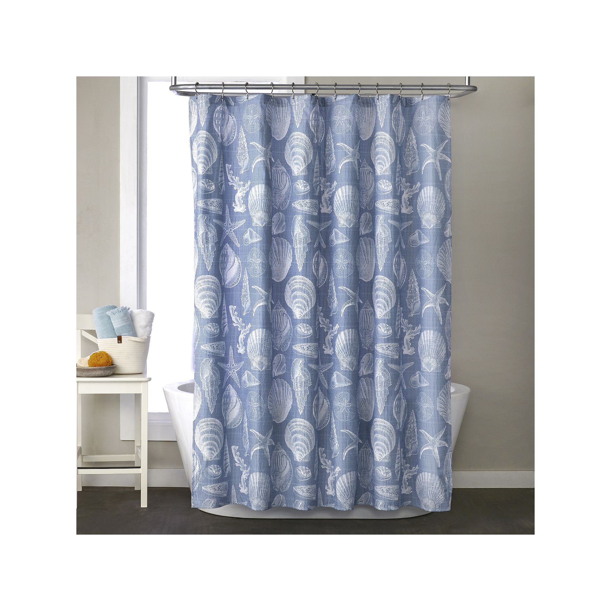 The Big One® Ticking Stripe Shell Shower Curtain, Color