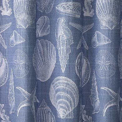 The Big One Ticking Stripe Shell Shower Curtain